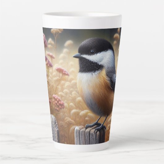 Chickadee auf dem Zaun Milchtasse (Vorderseite)