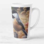 Chickadee auf dem Zaun Milchtasse (Rechts)