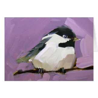 Chickadee auf Lila