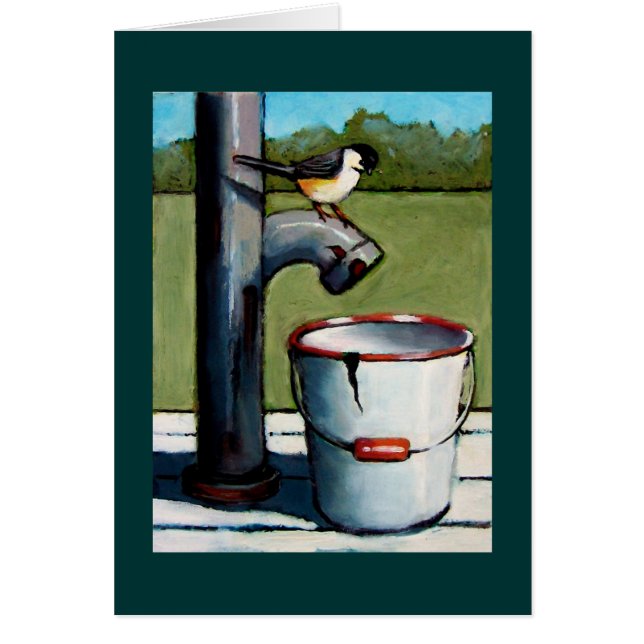 CHICKADEE AUF PUMPEN-PASTELL-KUNST (Vorne)