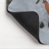 Chickadee auf Snowman Carrot Nose Mousepad (Ecke)