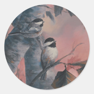 Chickadee-Aufkleber (Sammlerausgabe) Runder Aufkleber