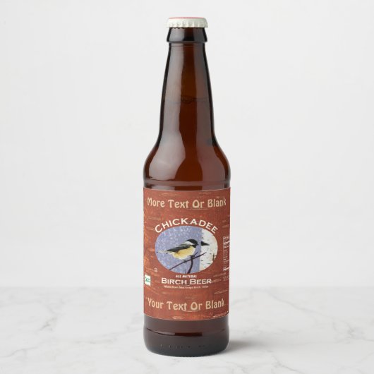 Chickadee Birch Beer Bierflaschenetikett (Vorderseite)