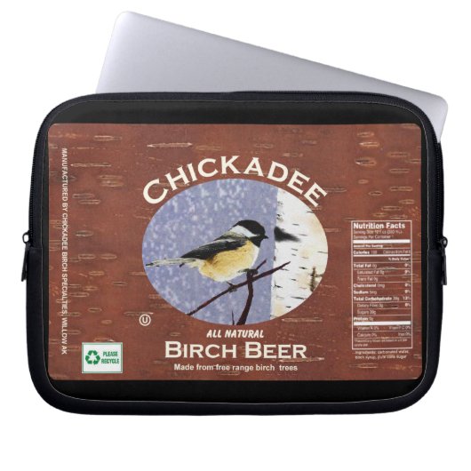 Chickadee Birch Beer Laptopschutzhülle (Vorderseite)