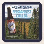 Chickadee Birch Beer Rechteckiger Pappuntersetzer (Vorderseite)