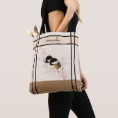 Chickadee Bird Cherry Blossom Tote Bag Tasche (Von Nahem)