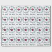 Chickadee Bird Christmas Geschenkpapier (Flach)