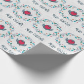 Chickadee Bird Christmas Geschenkpapier (Ecke)