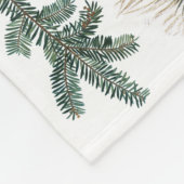 Chickadee Bird Evergreen Frohe Weihnachten Französ Fleecedecke (Ecke)