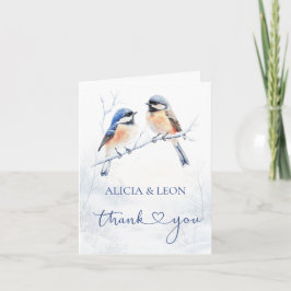 Chickadee Bird im Winter Danke