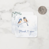 Chickadee Bird im Winter Danke Karte (Vorderseite/Rückseite Beispiel)