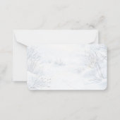 Chickadee Bird im Winter Danke Mitteilungskarte (Rückseite)