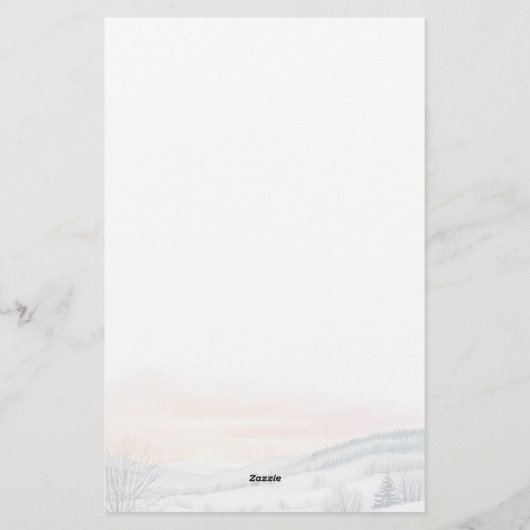 Chickadee Bird im Winter Weihnachten Briefpapier (Rückseite)