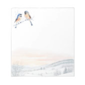 Chickadee Bird im Winter Weihnachten Notizblock (Vorderseite)