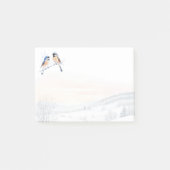 Chickadee Bird im Winter Weihnachten Post-it Klebezettel (Vorderseite)