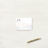 Chickadee Bird im Winter Weihnachten Post-it Klebezettel (Auf Schreibtisch)