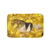 Chickadee Bird in Gelben Blumen Bath Matts Badematte (Vorderseite)