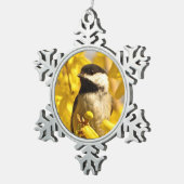 Chickadee Bird in Gelben Blumen Ornament (Rechts)