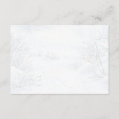 Chickadee Bird in Winter Thank You Enclosure Card Begleitkarte (Rückseite)