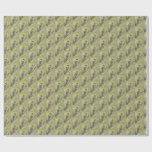 Chickadee Bird mit schwarzer Kappe - Acrylmalerei. Geschenkpapier (Flach)