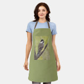 Chickadee Bird mit schwarzer Kappe - Acrylmalerei. Schürze (Getragen)