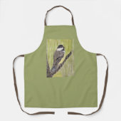 Chickadee Bird mit schwarzer Kappe - Acrylmalerei. Schürze (Vorderseite)