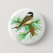Chickadee Bird Piazza della Riforma Button (Vorderseite)