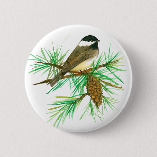 Chickadee Bird Piazza della Riforma Button (Vorderseite)