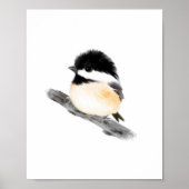 Chickadee Bird Poster Print (Vorne)