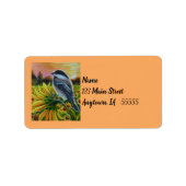 Chickadee Bird Sonnenblumen Farm Frische Pasta mac Adressaufkleber (Vorne)