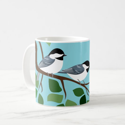 Chickadee Bird Tasse (Vorderseite Links)