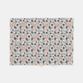 Chickadee Bird und Berry Muster Blumengestelle Fleecedecke (Vorderseite (Horizontal))