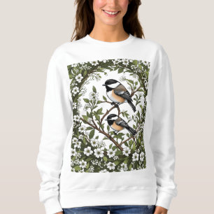 Chickadee Bird und Massachusetts Mayf Sweatshirt