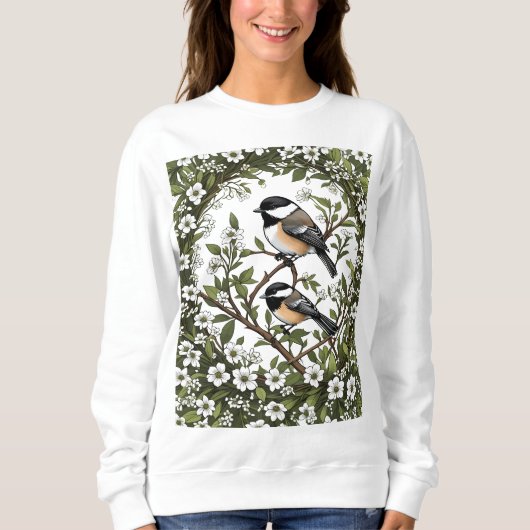 Chickadee Bird und Massachusetts Mayf Sweatshirt (Vorderseite)