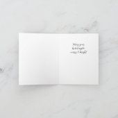 Chickadee Bird Watercolor Weihnachtskarte Dankeskarte (Innenseite)