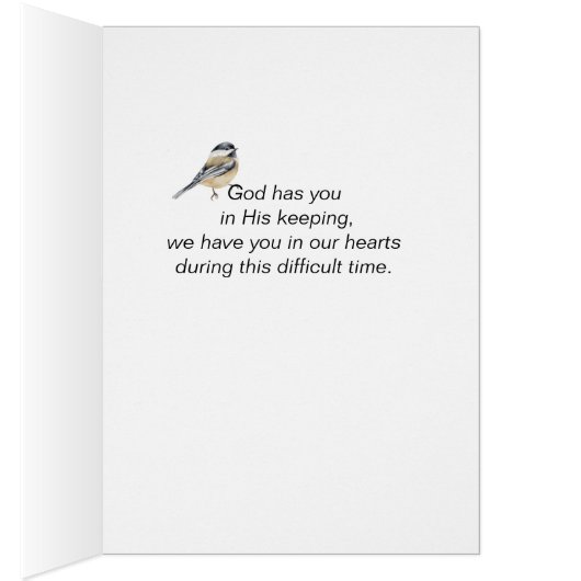 Chickadee Bird Winter Erste Weihnachtsfeier allein (Innen (Rechts))