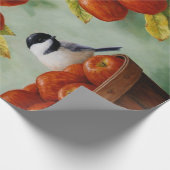 Chickadee Birds Apple Harvest Geschenkpapier (Ecke)