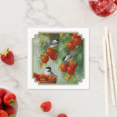 Chickadee Birds Apple Harvest Serviette (Beispiel)