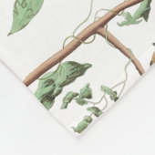 Chickadee Birds Berries & Pinecones Watercolor Fleecedecke (Ecke)