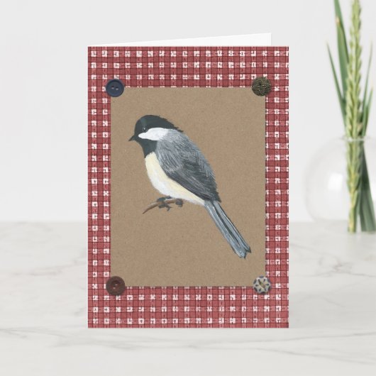 Chickadee Birthday Card Karte (Vorderseite)