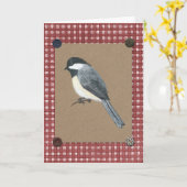 Chickadee Birthday Card Karte (Gelbe Blume)