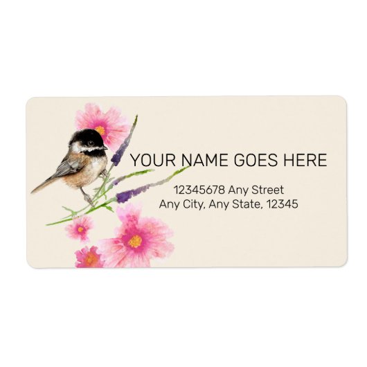 Chickadee Black Capped Art Label (Vorne)