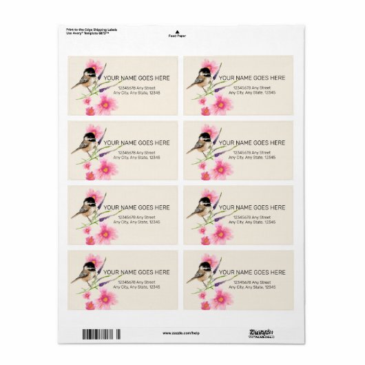 Chickadee Black Capped Art Label (Vorne)