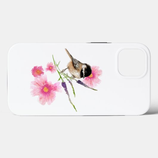 Chickadee Black Capped Bird Art Case-Mate iPhone Hülle (Rückseite (Horizontal))