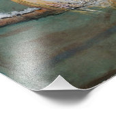 Chickadee Black Capped Painting Fotodruck (Ecke)