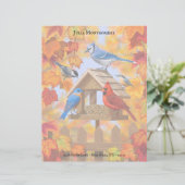 Chickadee Bluebird Kardinal Jay Herbstvogelzuführu (Stehend Vorderseite)