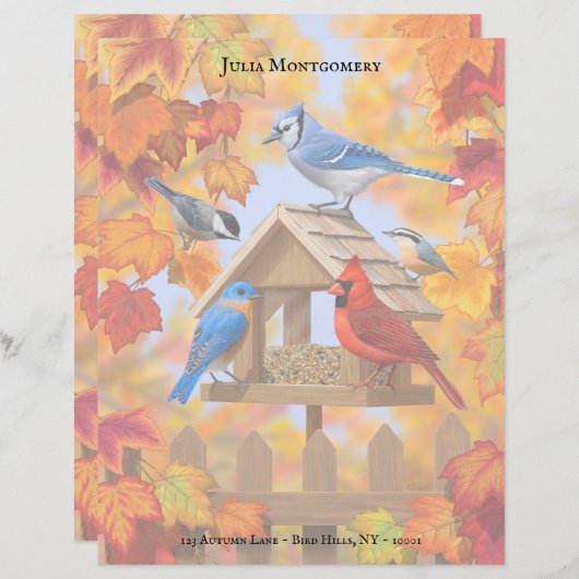 Chickadee Bluebird Kardinal Jay Herbstvogelzuführu (Vorne/Hinten)