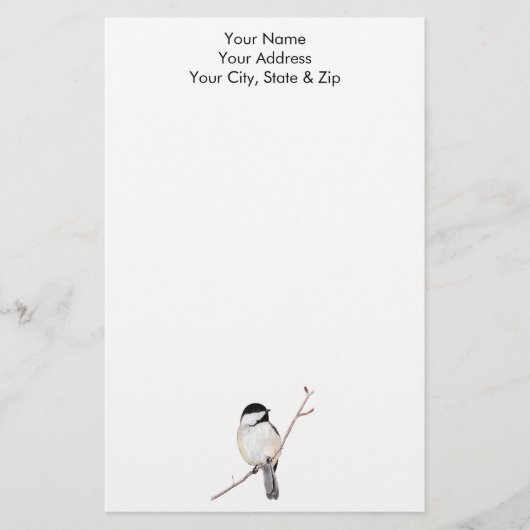 Chickadee Briefpapier (Vorderseite)