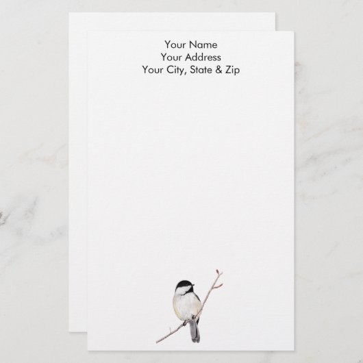 Chickadee Briefpapier (Vorne/Hinten)