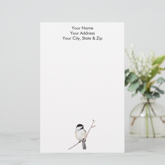 Chickadee Briefpapier (Stehend Vorderseite)